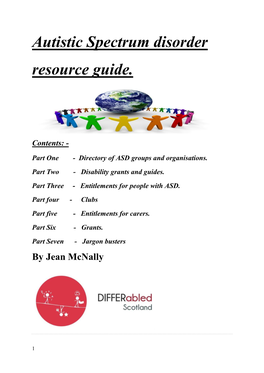 Autistic Spectrum Disorder Resource Guide