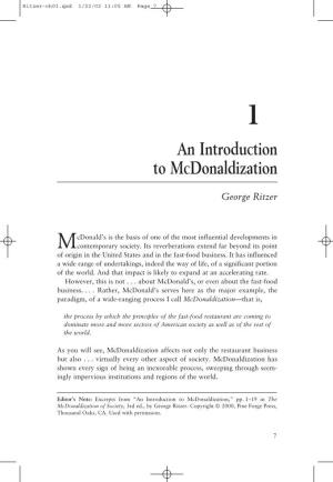 An Introduction to Mcdonaldization