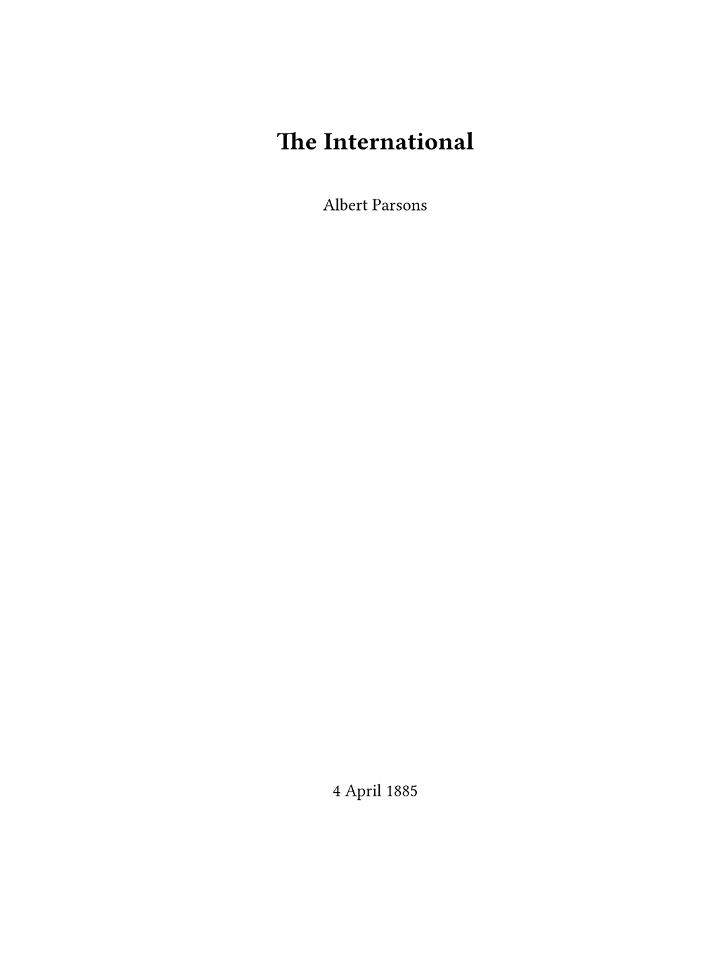 The International