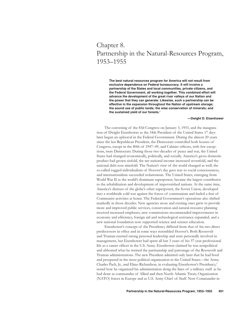 Chapter 8. Partnership in the Natural-Resources Program, 1953–1955