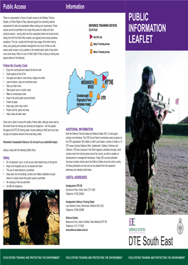 DTE South East Public Information Leaflet