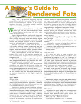 A Buyer's Guide to Rendered Fats