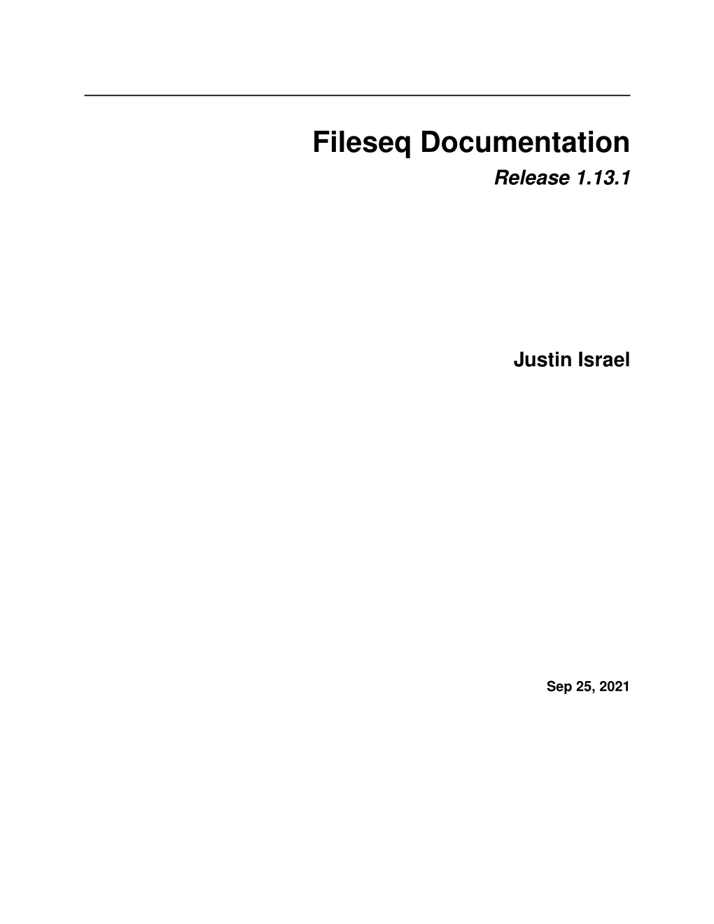 Fileseq Documentation Release 1.13.1