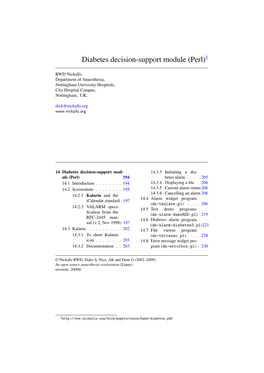 Diabetes Decision-Support Module (Perl)1