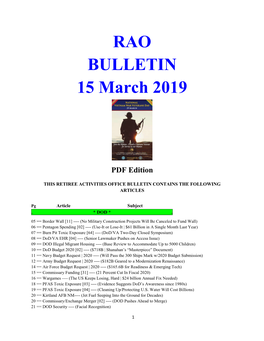 Bulletin 190315 (PDF Edition)