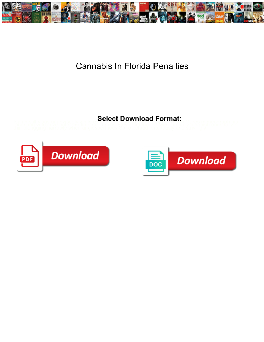 Cannabis in Florida Penalties