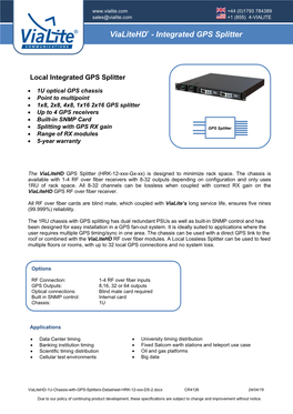 Integrated GPS Splitter