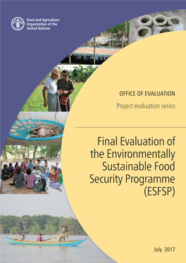 Final Evaluation of the Environmentally Sustainable Food Security Programme (ESFSP)