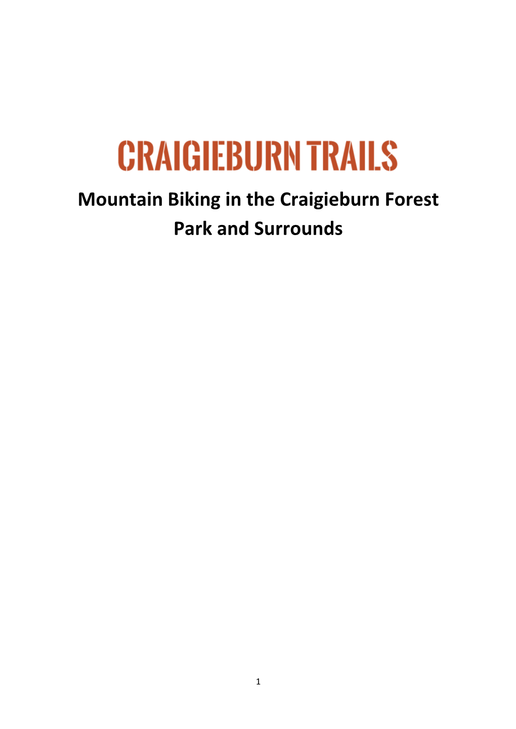 Craigieburn Trails Strategic Plan 2019 DRAFT