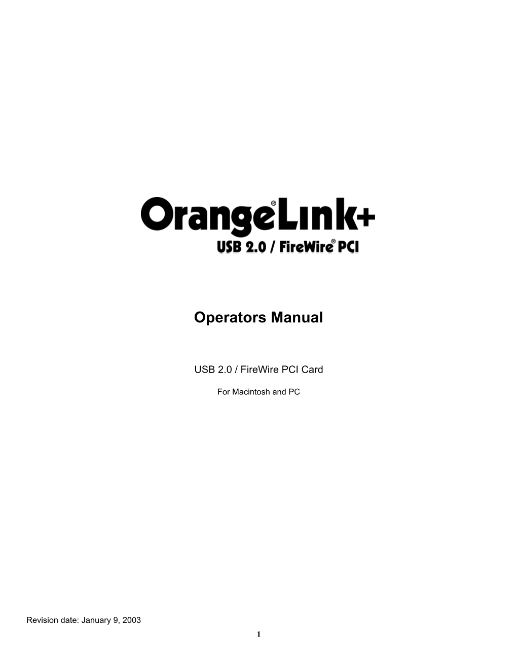Operators Manual