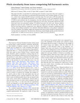 Pitch Circularity from Tones Comprising Full Harmonic Series