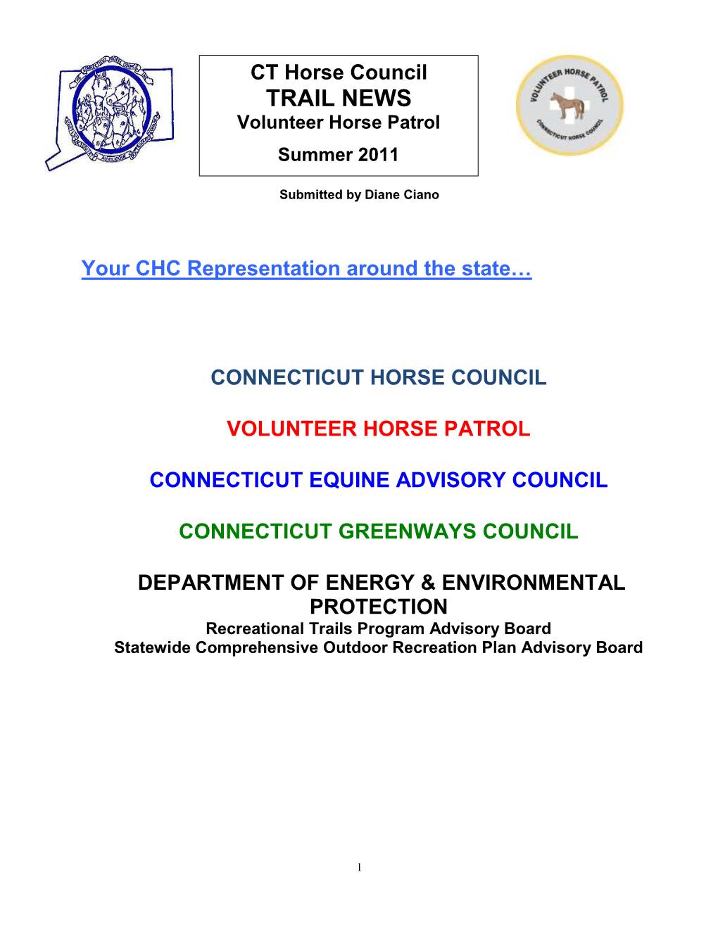 TRAIL NEWS Volunteer Horse Patrol