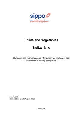 Fruits and Vegetables Switzerland