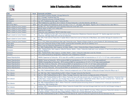 The John G. Fantucchio Checklist