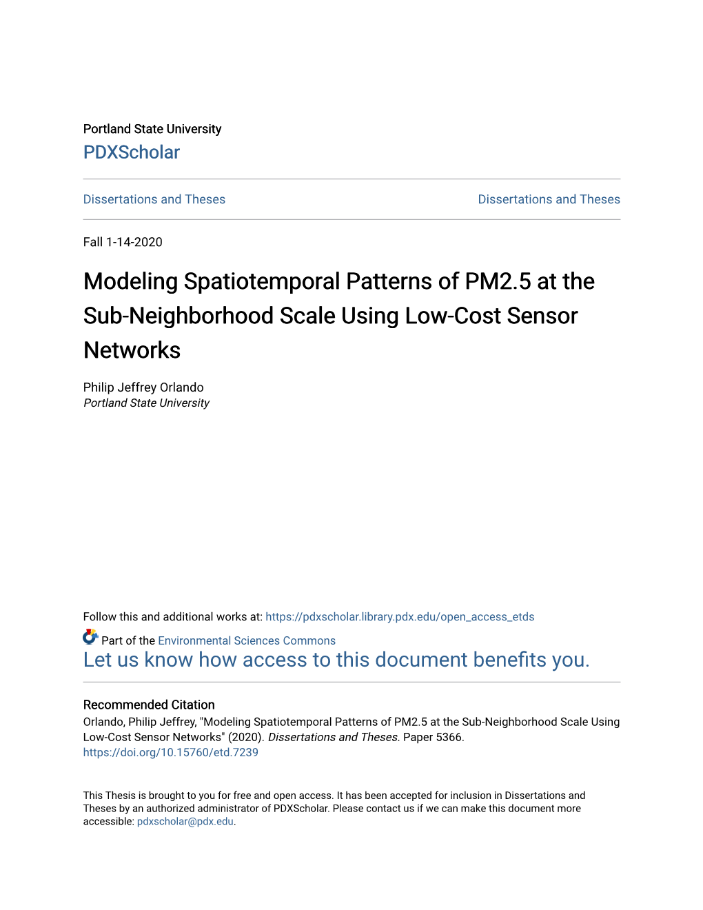 Modeling Spatiotemporal Patterns of PM2.5 at the Sub-Neighborhood Scale Using Low-Cost Sensor Networks