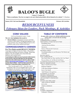 BALOO's BUGLE Volume 17, Number 6P "Make No Small Plans