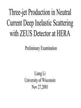 Three-Jet Production in Neutral Current Deep Inelastic Scattering with ZEUS Detector at HERA