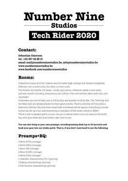 Tech Rider 2020