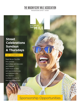 Sponsorship Opportunities the ‘MEET ME on the MILE’ SERIES