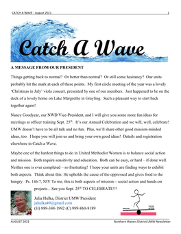 August 21 Catch a Wave News