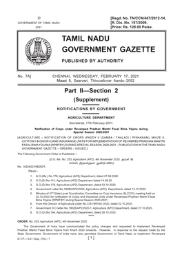 Tamil Nadu Government Gazette