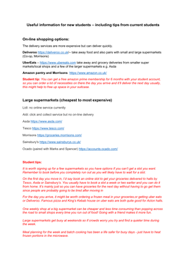 Large Supermarkets (Co-Op, Morrisons)