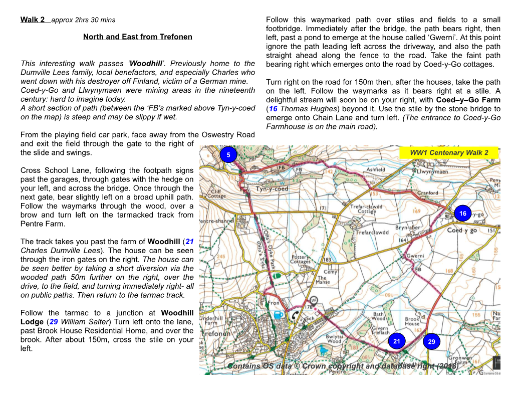 North and East from Trefonen This Interesting Walk Passes 'Woodhill'