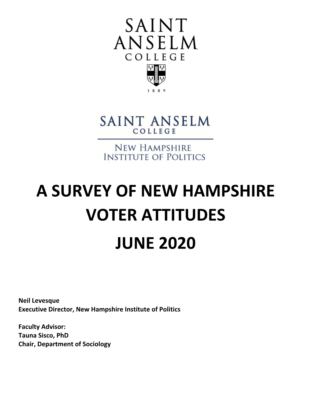A Survey of New Hampshire Voter Attitudes June 2020