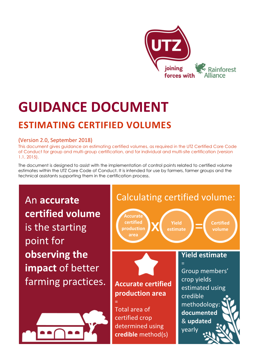 Guidance Document Estimating Certified Volumes