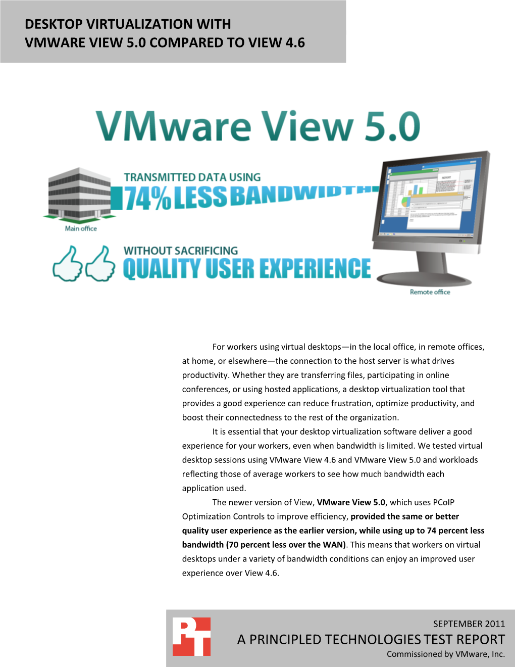 Desktop Virtualization with Vmware View 5.0 Compared to View 4.6