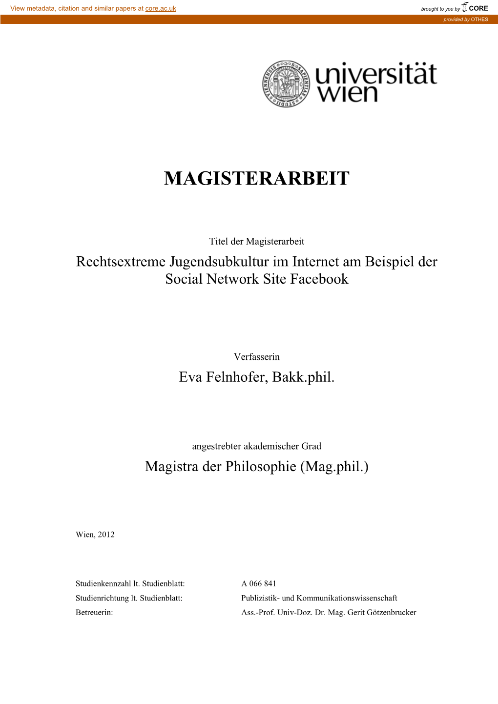 Magisterarbeit