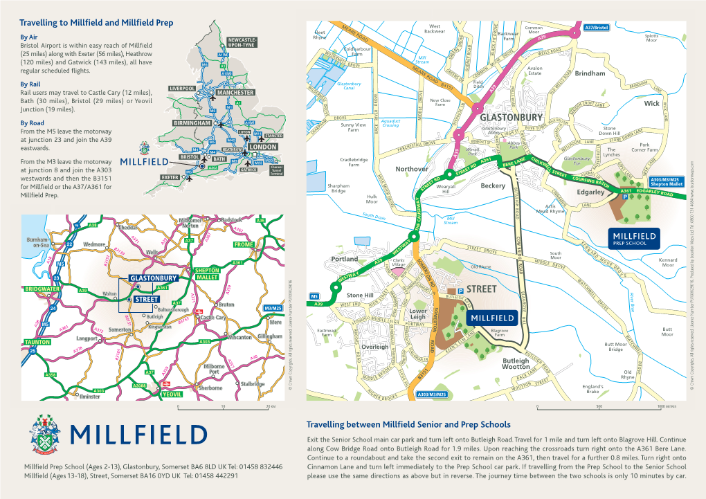 Directions to Millfield