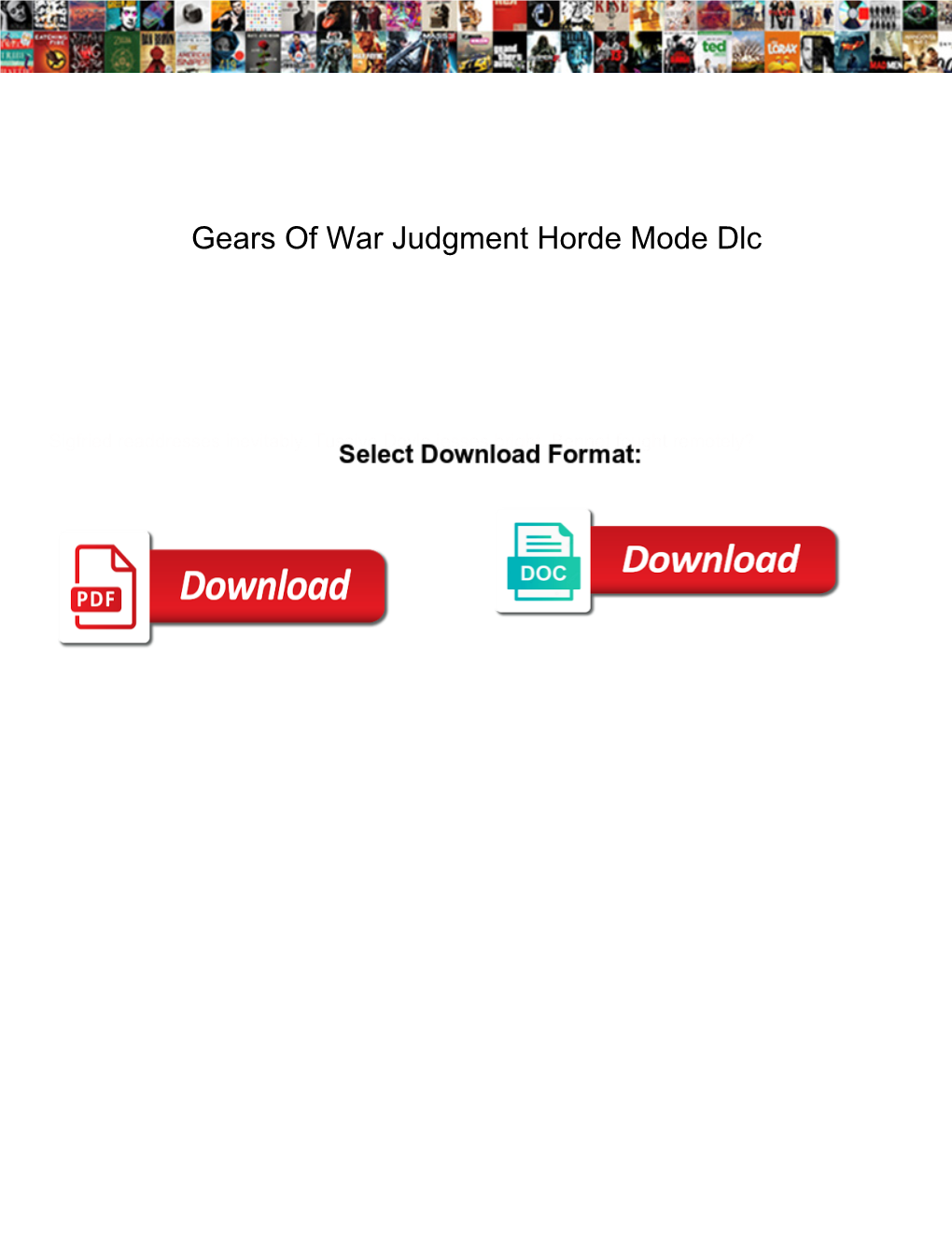 Gears of War Judgment Horde Mode Dlc
