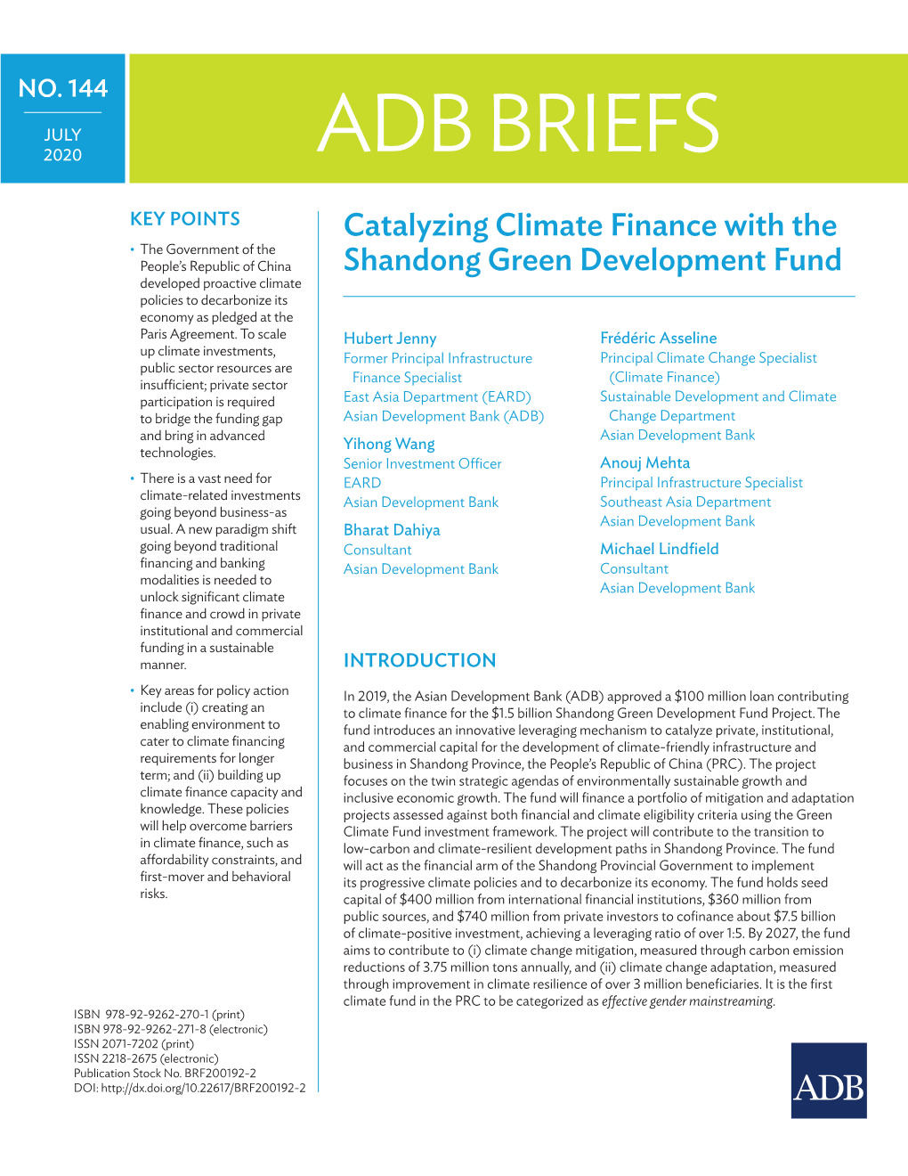 Catalyzing Climate Finance with the Shandong Green Development Fund