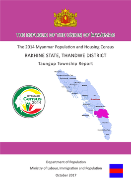 RAKHINE STATE, THANDWE DISTRICT Taungup Township Report