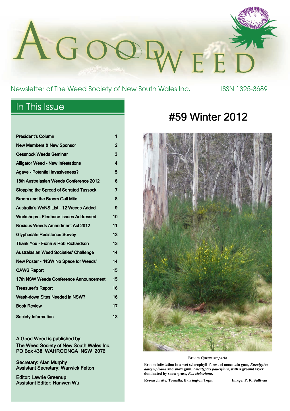 59 Winter Newsletter 2012