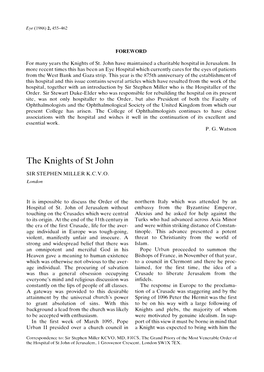 The Knights of St John