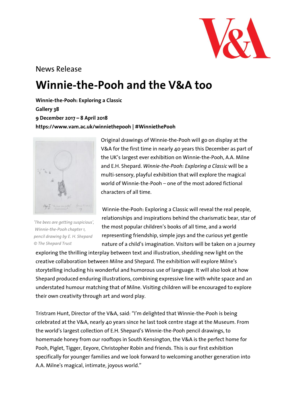 Winnie-The-Pooh and the V&A
