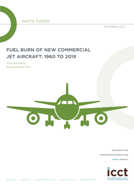 Fuel Burn of New Commercial Jet Aircraft: 1960 to 2019