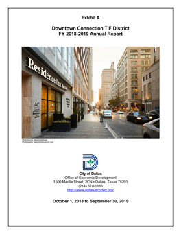 Downtown Connection TIF District FY 2018-2019 Annual Report