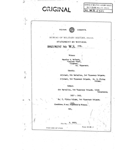 BUREAUOFMILITARYHISTORY 1913-21 BUROSTAIREMILEATA1913-21 No. W.S. 1701 ROINN COSANTA. BUREAU of MILITARY HISTORY, 1913-21. STATE