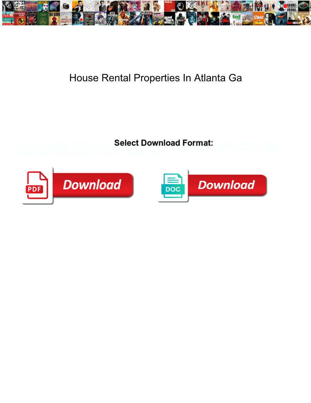 House Rental Properties in Atlanta Ga