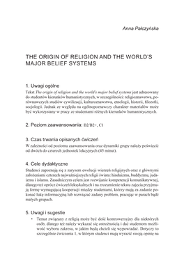 The Origin of Religion and the World's Major Belief Systems