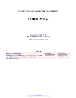 Masterworks 024, LLC Form 253G2 Filed 2020-09-22