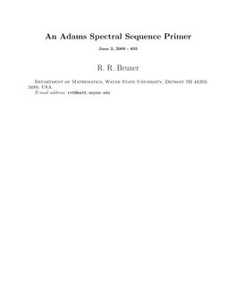 An Adams Spectral Sequence Primer