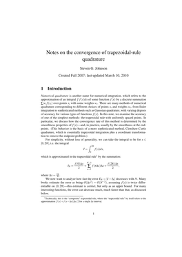 Notes on the Convergence of Trapezoidal-Rule Quadrature