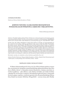 Johnny Winter: Na Bluesowo-Rockowych Pograniczach Świętości, Grzechu I Męczeństwa