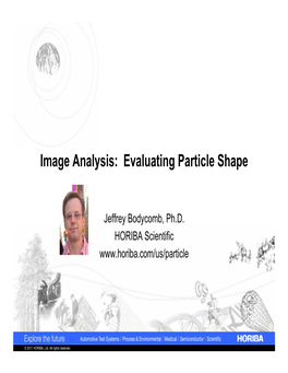 Image Analysis: Evaluating Particle Shape