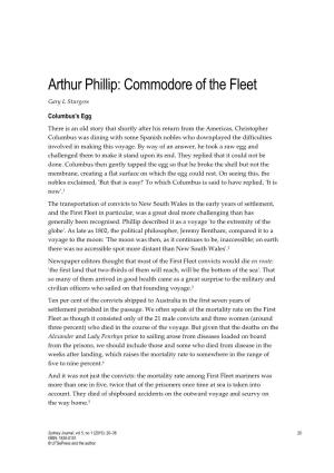 Arthur Phillip: Commodore of the Fleet