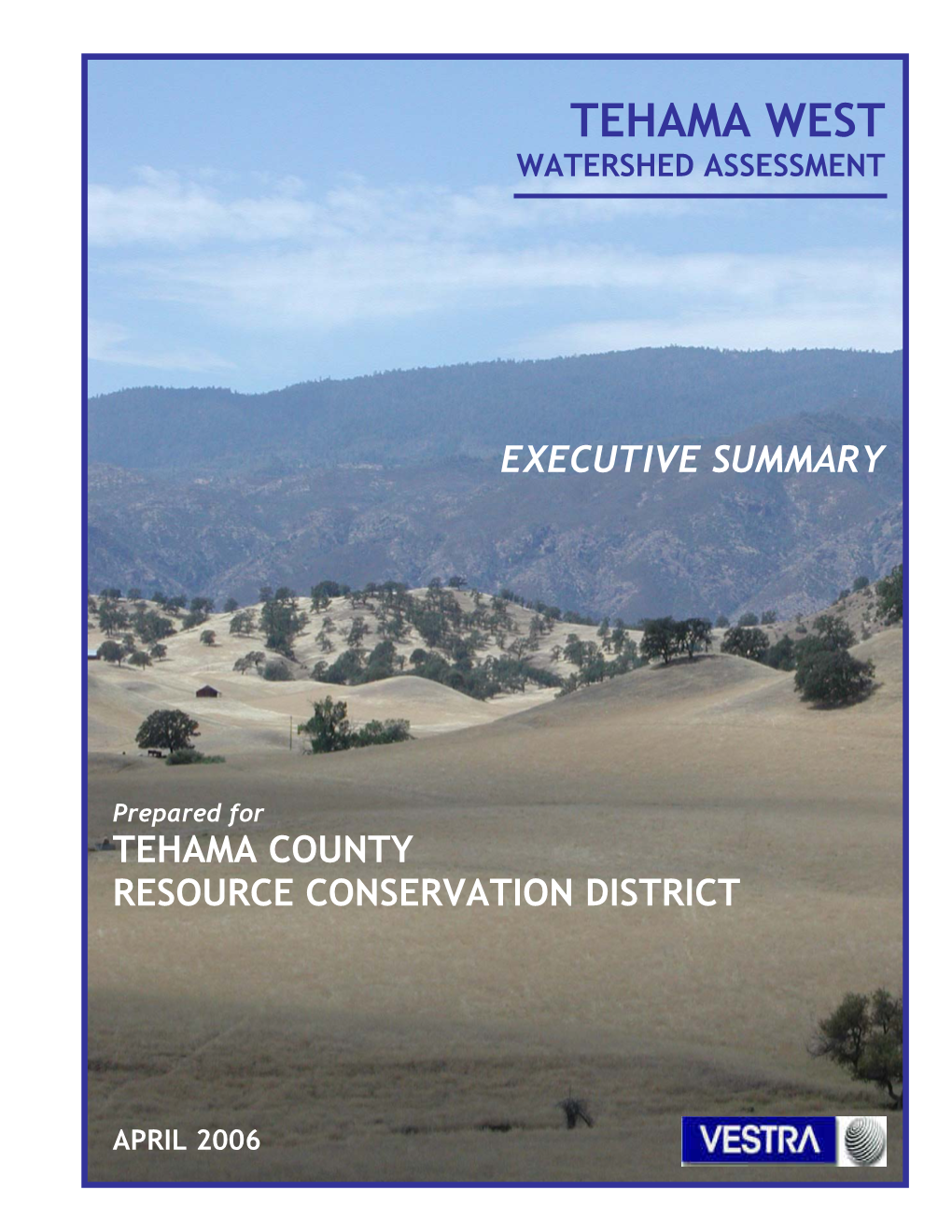 Tehama West Watershed Assessment.Pdf